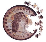 Coin Puzzle Contursi 1794 Silver Dollar