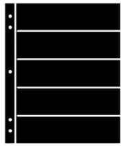Supersafe Stocksheets 5 Rows 46mm, Black