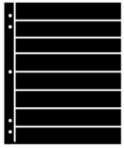 Supersafe Stocksheets 8 Rows 29mm, Black