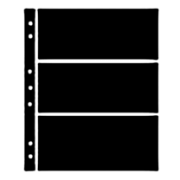 Hagner Stock Sheets 3 Row Black One Sided