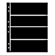 Hagner Stock Sheets 4 Row Black One Sided
