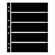 Hagner Stock Sheets 5 Row Black One Sided