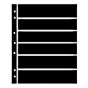Hagner Stock Sheets 6 Row Black One Sided