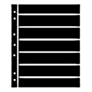 Hagner Stock Sheets 7 Row Black One Sided