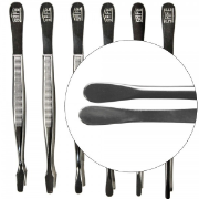 Straight Tip Nickel Tongs 6"