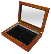 Wood Glass-Top Display Slab Box - 2 Slab Universal
