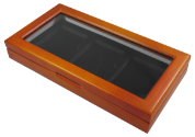 Wood Glass-Top Display Slab Box - 3 Slab Universal
