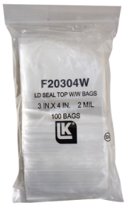 Zip Lock Bag - Write On - 2x3 (2 Mil)