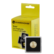 1/4 Oz American Gold Eagle 2x2 Tetra Snaplock Coin Holder - 10 per pack