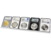 5 Slab Certified Coin Easel Display