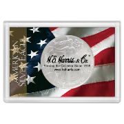 American Silver Eagle Frosty Case with Flag