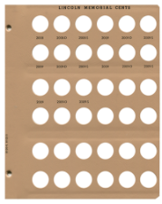 Lincoln Cents with Proof Replacement Page 9 2008-2009-S