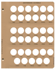 Jefferson Nickels with proof Replacement Page 1 1938-P - 1949-P