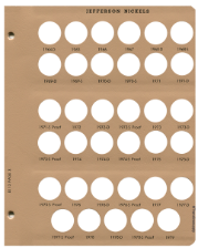 Jefferson Nickels with proof Replacement Page 3 1964-D - 1979