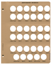 Jefferson Nickels with proof Replacement Page 5 1990-S Pr. to 2002-P