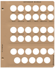 Jefferson Nickels with Proof Replacement Page 6 2002-D to 2005-S Pr.