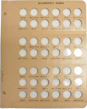 Roosevelt Dimes with Proof Replacement Page 6 2013 D-2023 S Pr