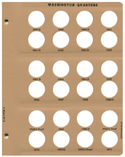 Washington Quarters with Proof Replacement Page 4 1959 D - 1971