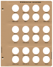 Washington Quarters with Proof Replacement Page 7 1987-D-1994-D