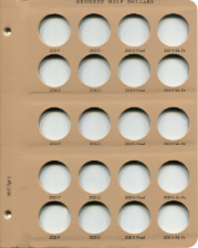 Kennedy Half Dollar w/Proof Replacement Page 2 2017P - 2021 Pr