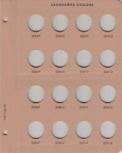 Sacagawea Dollars Replacement Page 4, 2024 P - 2031 D