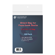 Shield Bag for Paperback Books  5 x 7 3/8 + 2" Flap