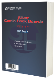 Silver Wide Comic Book Boards (7 1/8 x 10 1/2) - 100 Pack