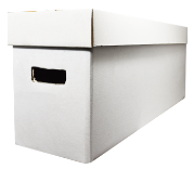 Long Corrugated Comic Book Storage Box and Lid