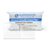 2.5x2.5 Shield Coin Flip - Polypropylene/50 Pack