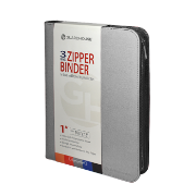 Zipper Binder with 3 Ring Clip - Gray