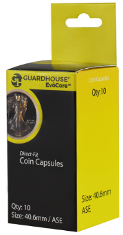American Silver Eagle (40.6mm) Direct-Fit EvoCore Coin Capsules - 10 Pack