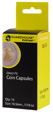 1/10 oz Gold Eagle Direct-Fit EvoCore Coin Capsules - 10 Pack