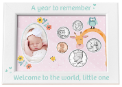 Babys First Year Coin & Photo Frame (Girl)
