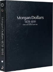 Morgan Dollars 1878-1891, Date & Mintmark Set P, S, CC, & O (Black)