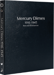Mercury Dimes 1916-1945, Date & Mintmark Set P, D & S (Black)