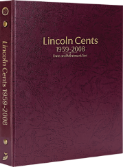 Lincoln Cents 1959-2008, Date & Mintmark Set P, D & S (Burgundy)