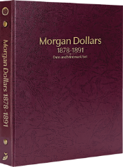 Morgan Dollars 1878-1891 Date & Mintmark Set Prestige Coin Album (Burgundy)