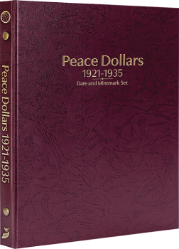 Peace Dollars 1921-1935, Date & Mintmark Set P, D & S (Burgundy)