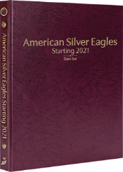 American Silver Eagles Starting 2021, Date Set P, S & W (Burgundy)