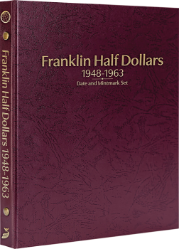 Franklin Half Dollars 1948-1963, Date & Mintmark Set P, D & S (Burgundy)