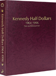 Kennedy Half Dollars 1964-1996, Date & Mintmark Set P, D & S (Burgundy)