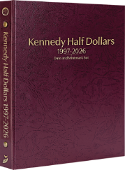 Kennedy Half Dollars 1997-2026, Date & Mintmark Set P, D & S (Burgundy)