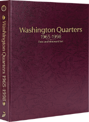 Washington Quarters 1965-1998, Date & Mintmark Set P, D & S (Burgundy)