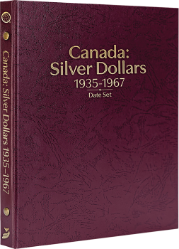 Canada Silver Dollars: 1935-1967 Date & Mintmark Set (Burgundy)