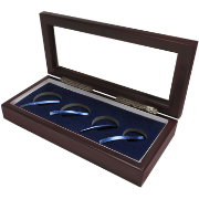 Guardhouse Glass-top Wood Display Box -GH-W1800: (S,M,2L) American Gold Eagle Set in Ringed Capsules
