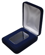 Velvet Coin Capsule Box - Holds 1 oz Silver Bar Capsule (Vertical)