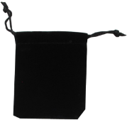 Velour Drawstring Pouch - 2.75x3.25 Black