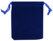 Velour Drawstring Pouch - 2.75x3.25 Royal Blue