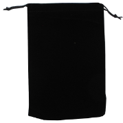 Velour Drawstring Pouch - 5x7.5 Black
