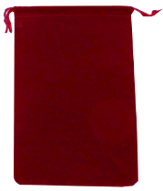 Velour Drawstring Pouch - 5x7.5 Red
